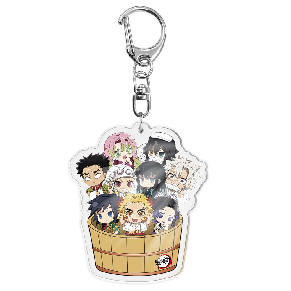 Demon Slayer Kimetsu No Yaiba Infinity Castle Acrylic Keychain Accessories Bag Charm Tokitou Muichirou Action Model Figure Playthings