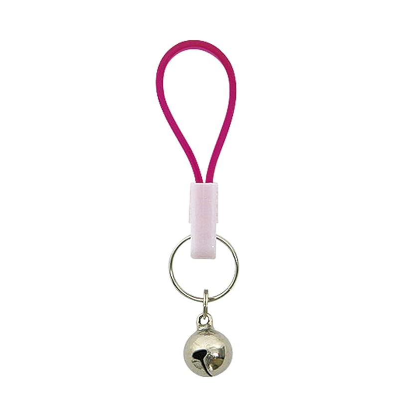 

[Mode de la Casa] Mitsuki Lock key chain, with bell, clear/pink/black/blue, 1 piece, color cannot be specified, made in Japan