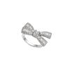 No Ip Copper Open Bypass Ring With Zirconia Butterfly Design For Women