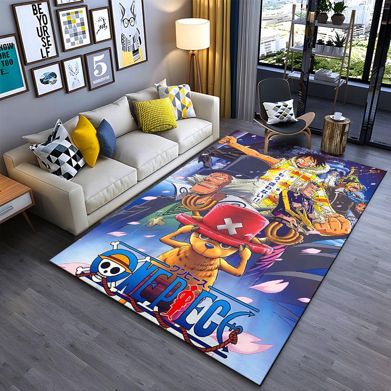 One Piece Anime Character Carpet suitable as a non-slip mat for the living room or bedroom sofa