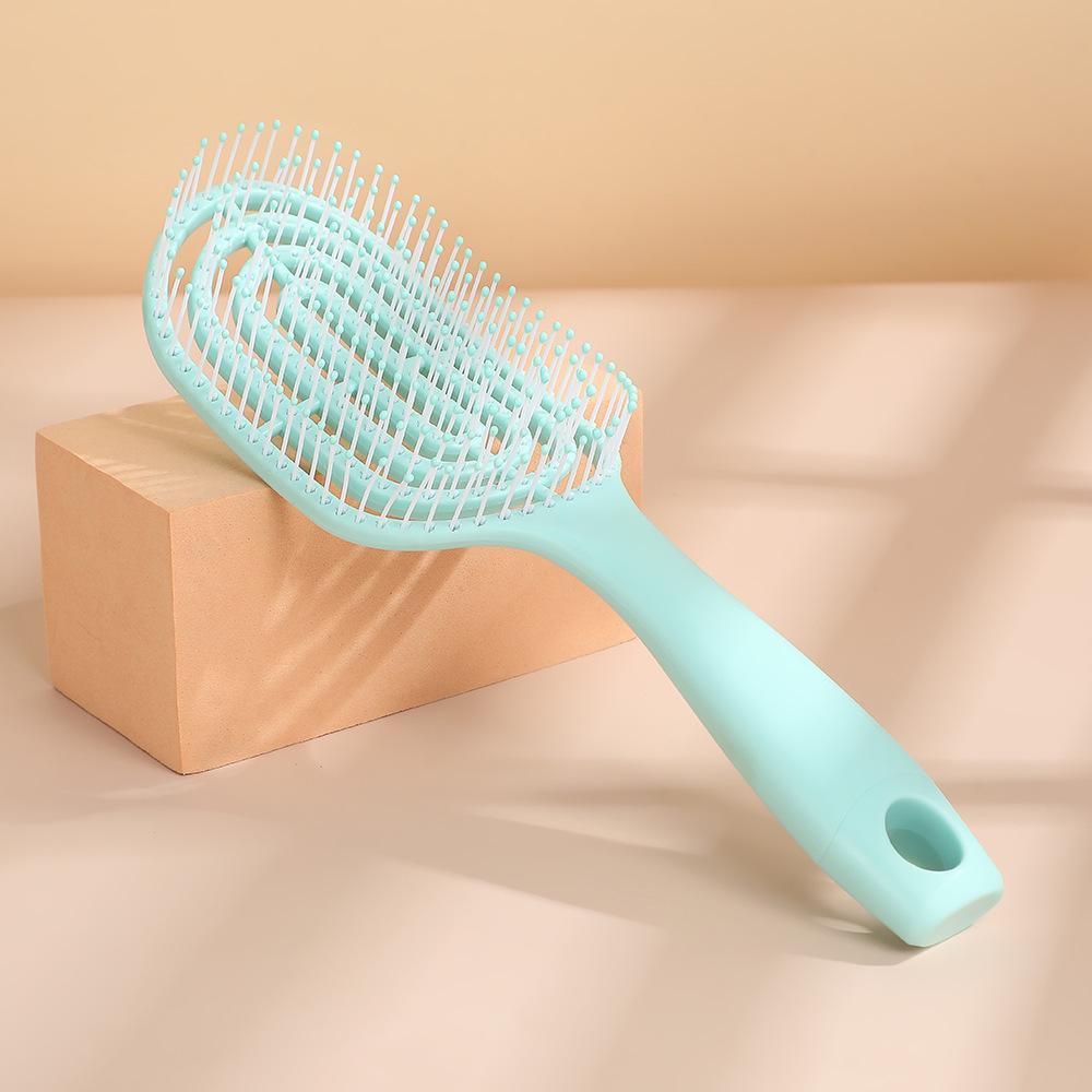 Large Curved Hairbrush with Airbag, Scalp Massage, Men's Fluffy Comb, Curling and Styling Vent Brush.
