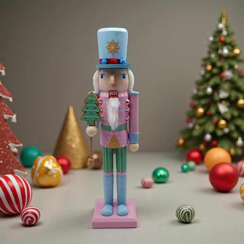Weihnachts-Nussknacker Ornament Kleiner Holzsoldat Weihnachtsdekorationen Nussknacker Figur Ornament für Tisch Regal