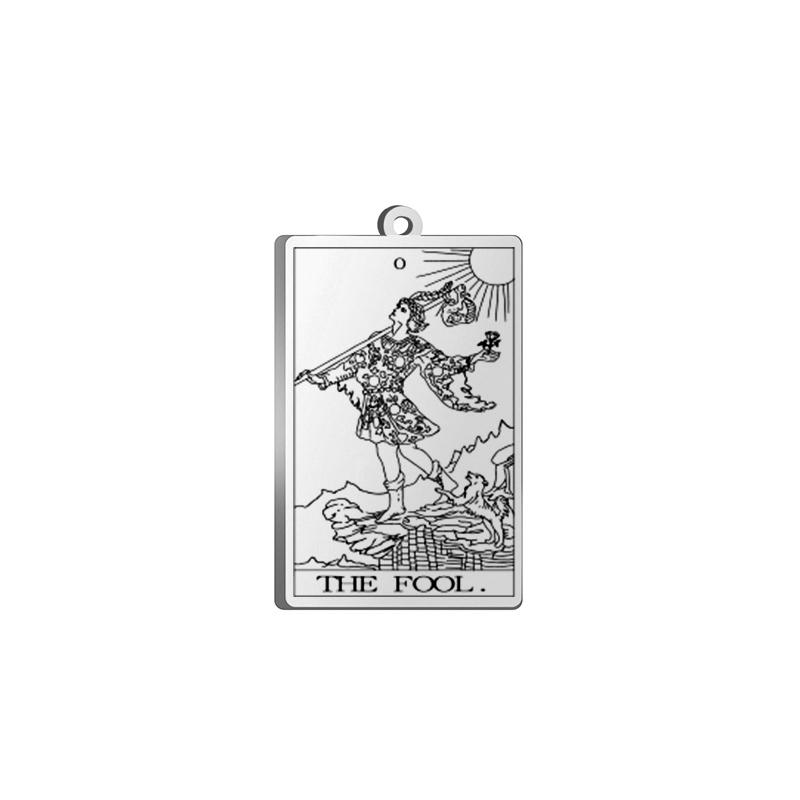 Dawapara Tarot Card Charms for Jewelry Making Astrology Tarot Cards Major Arcana Magic Amulet Stainless Steel Pendants