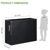 Metal Rectangular Planter Box Tall Planters for Outdoor Plants Modern Heavy Duty with Drainage Holes for Outside Indoor Patio D