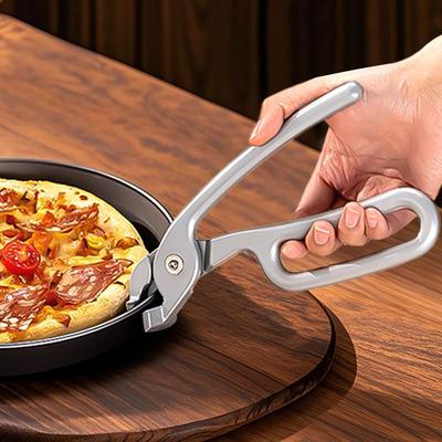 Household Anti-Scald Pizza Pan Gripper Heavy Duty Retriever Tools Baking Tray Clamp Alloy Pan Tongs for Lifting Hot Pan