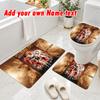 Personalized Cristiano Ronaldo 3Pcs Flannel Toilet Mat Set Custom Text Bathroom Rug Non Slip