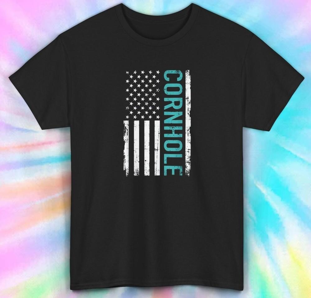 

Cornhole American Flag T-Shirt | Patriotic Game Tee | Cornhole Players S-5XL S