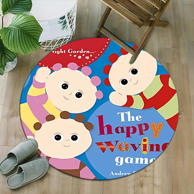 1pc In the Night Garden2 Print Round Carpet Chair Round Carpet Suitable for Bedroom Living Room Home Decorative Carpet