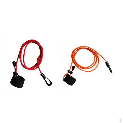 2Pcs Durable Cord Fishing Rod/ Paddle Leash With Snap Hook