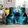 1pc Tiger Printed Blanket,Soft And Comfortable Blanket, Travel Sofa Bed, Office Home Decor, Birthday Gift Blanket, Boys, Girls