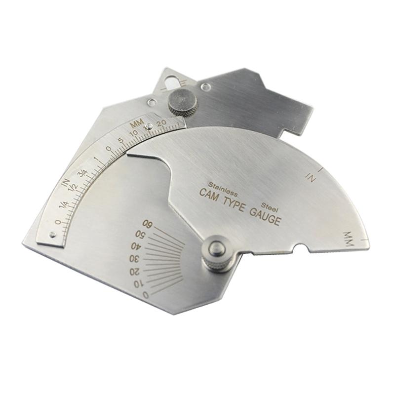 Compact Inch & Metric Bridge Cam Gage Test Ulnar Welding Inspection Gauge Stainless Steel for Welded Surfaces & Joints