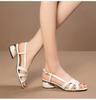 Sandalias de mujer de moda, zapatos de verano 2024, estilo cuñas, hebilla, correa, tacones altos, zapatos sin cordones para mujer, sandalias de trabajo de oficina para mujer