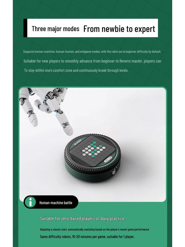 Giiker Intelligentes Othello-Brettspiel: Pädagogisches Schachbrettspielzeug für Kinder und Schüler