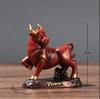 Resin Animal Bull Sculptures and Figurines Cute Home Room Office Table Decoration and Accessories Wealth Luck Feng Shui Decor