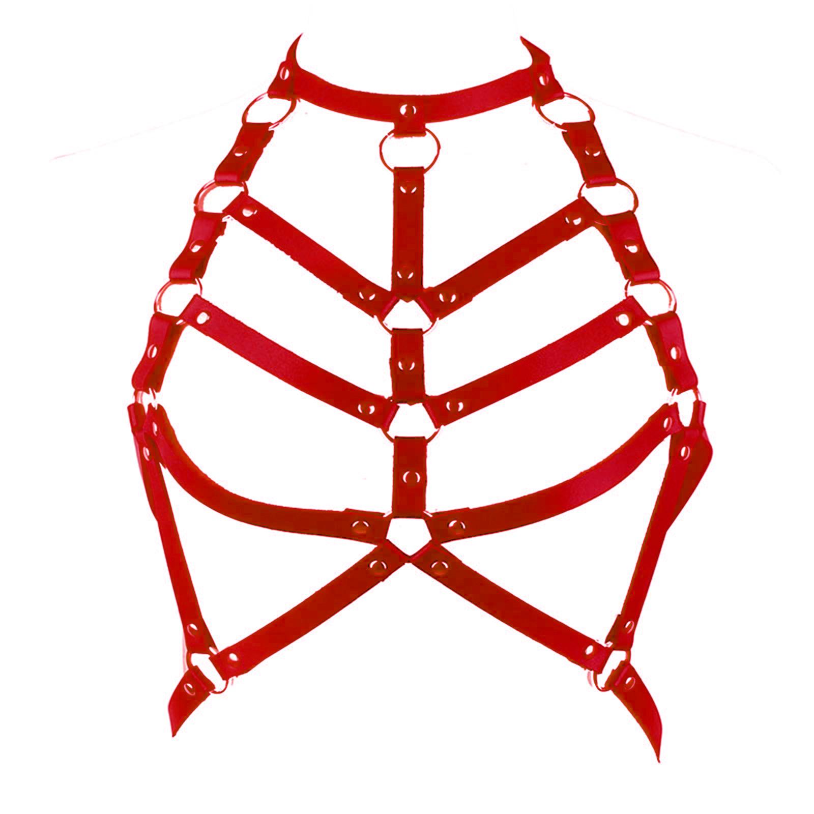 

Панк Стиль Черная Поясная Цепь Ремень Искусственная Кожа Утягивающая Повязка на Живот Фестивальное Платье для Музыкальных Фестивалей и Вечеринок красный