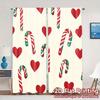 2pcs,Curtains Candy Cane Hearts (3) Contemporary Popular Curtains Prints Light Filtering Curtains Thermal Insulation, and Room