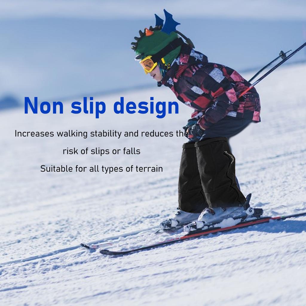 1 Pair Leg Gaiters Multifunctional Waterproof Prevent Slip Durable Adjustable Snow Boot Gaiters for Outdoor Hiking Black L
