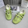 Dopamine Velcro Ballet Shoes Shallow Mouth Women's Single Shoes 2025 Summer New Flat Heel Soft Sole Mary Jane Shoes Women's Shoes