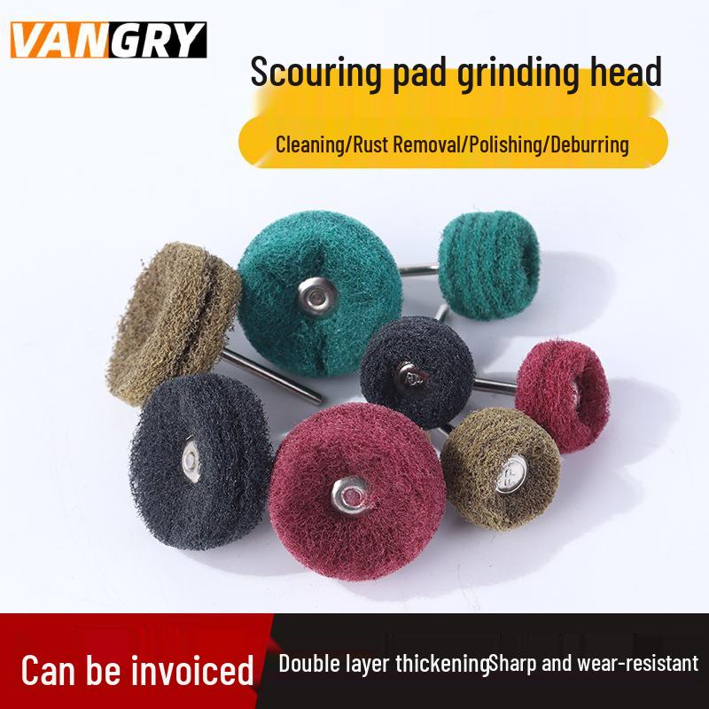 Double-Layer Thickened Nylon Scouring Pad Grinding Head for Electric Tools