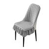 Solid Color Ruffle Skirt Chair Slipcovers Thickened Stretch Chair Covers  Hotel