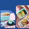 Cartoon Design Leak-proof Lunch Box Multi-compartment Bento Container with Dip Cups Spoons Ideal for Outdoor and Fruit Storage