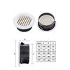 Plastic Round Air Exhaust Vent Grille Cover Wall Ventilation Inlet Outlet Eco friendly ABS Plastic Construction