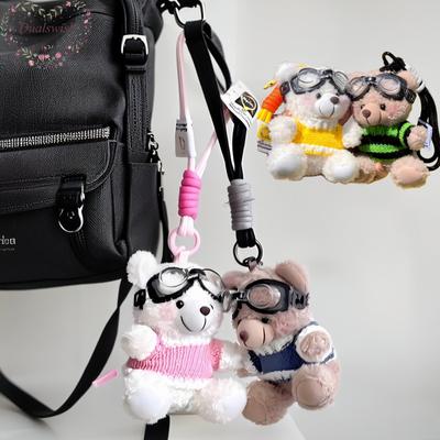 Pilot Bear Plush Pendant Cute Doll Bear Animal Keychain Bag Pendant Girl Children's Day Gift Pendant Couple