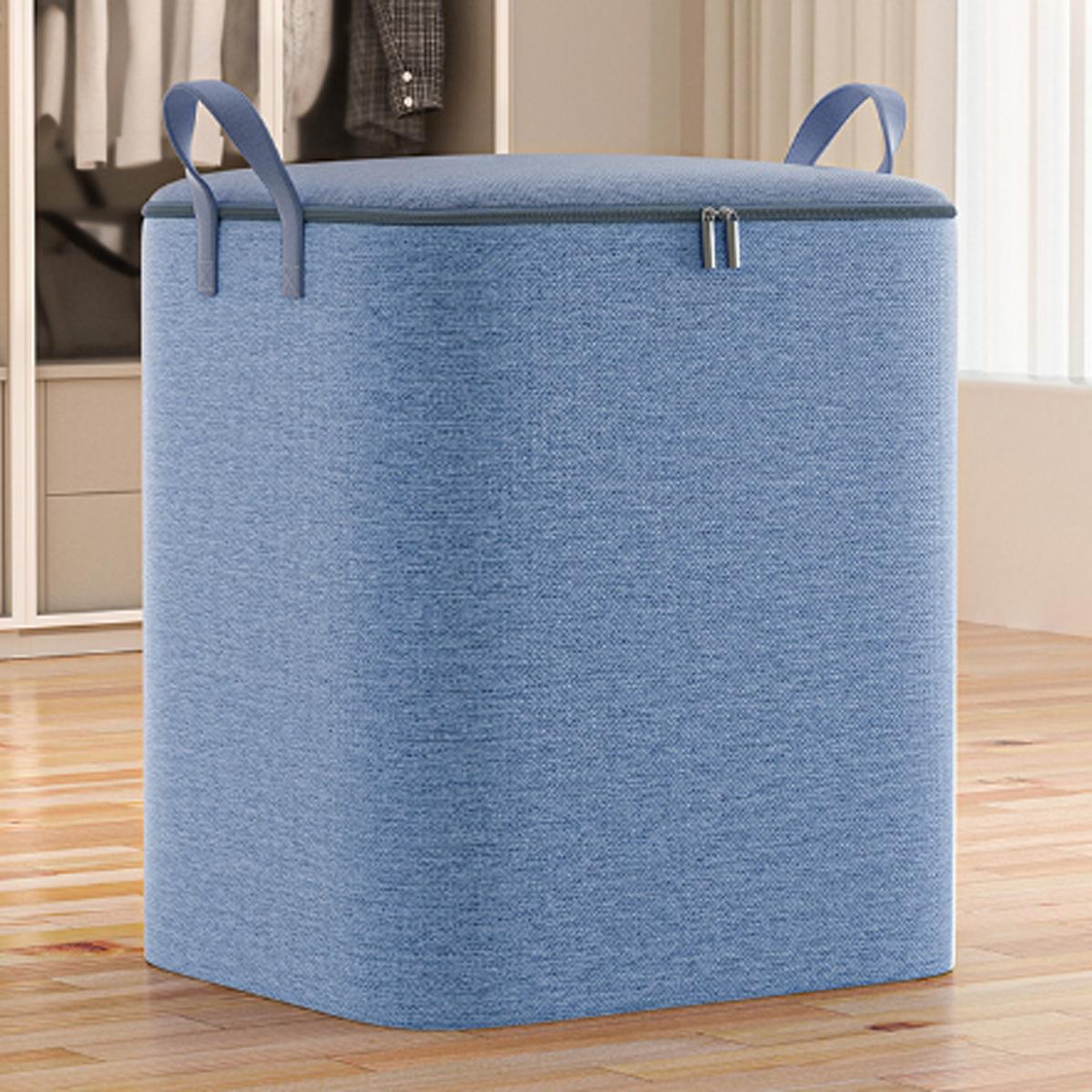 

1pc-Quilt Organizer Storage Bag With HandleClothes Quilt Luggage Moisture-Proof Storage Bag With LidsLarge CapacityOrganizer Box