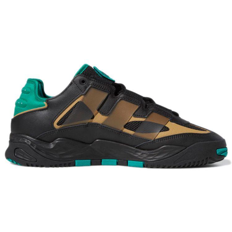 Adidas Originals Niteball 1.0 Wygodne Wszechstronne Amortyzujące Antypoślizgowe Trwałe Niskie Buty Casualowe Trampki Unisex Czarno-Zielone S24142