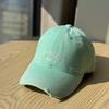 Spring/Summer New Style Distressed Letter Embroidery Soft Top Baseball Cap, Unisex, Fashionable, Casual, Versatile, High-Quality Trendy
