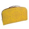 [Koto Inden] Wallet Women's Coin Purse Mini Wallet Genuine Leather Made In Japan Deer Leather Lace Flower (Yellow)
