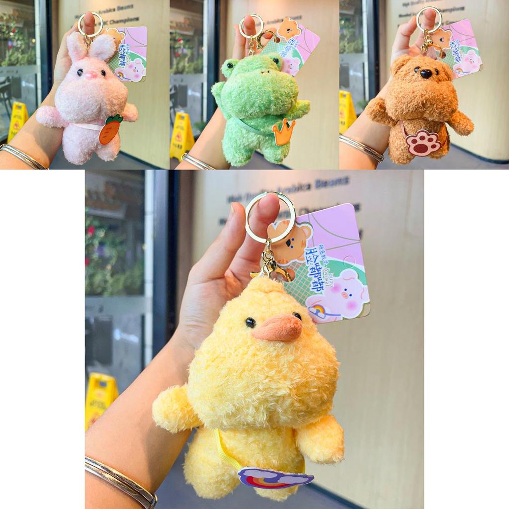 Adorable Plush Dudu Mouth Bear Duck Animal Keychain For Couples And Kids
