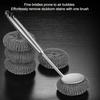 Easy Clean Wire Scrubber Stainless Steel Pot Cleaning Brush, with Ergonomic Handle, Heavy Industrial Strength Brush Duty Kitchen Scrubbing for