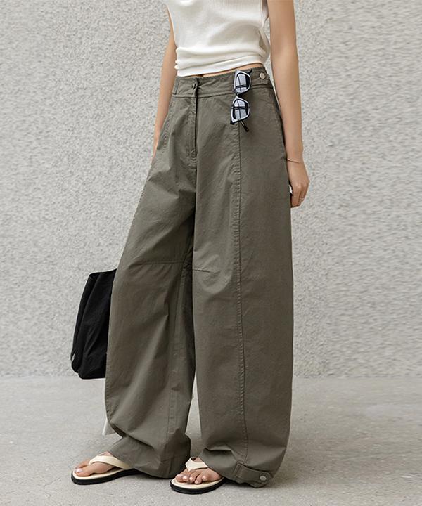 Peulenchisikeu Bjena Snap Button Balloon Wide Pants_F6H516Pt