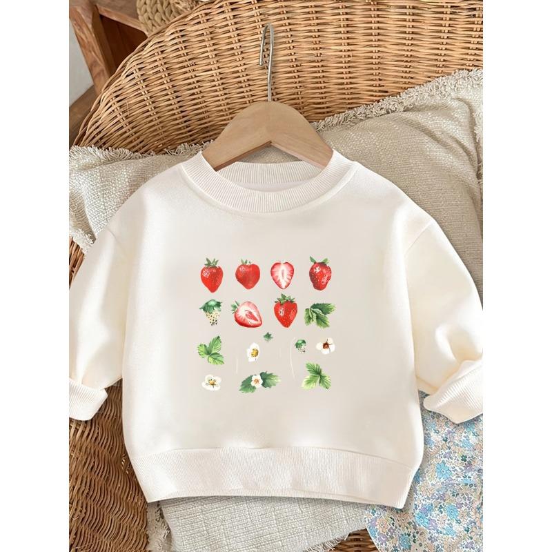 European sizes A Brightly Colored Print Pattern, a Comfortable And Skin-Friendly Round-Neck Sweatshirt for Kids, Perfect for Everyday Wear