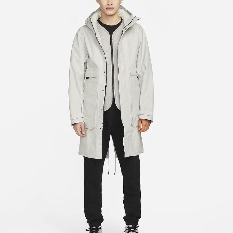 Jordan Gore-Tex 2-In-1 Removable Hooded Warm Cotton Jacket Men Outerwear Light-Bone DC0063-072