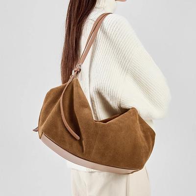 Bolsos de piel para mujer Nuevos bolsos tote de gran capacidad Bolsos tipo almohada para el día a día Bolsos de hombro de piel de vacuno esmerilada para mujer