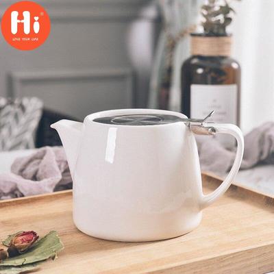 Merhaba Kapaklı ve Filtreli Seramik Çaydanlık Büyük Kapasiteli Isıya Dayanıklı Süzgeç Çaydanlık Soğuk Su Sürahisi Su Isıtıcısı 550ml