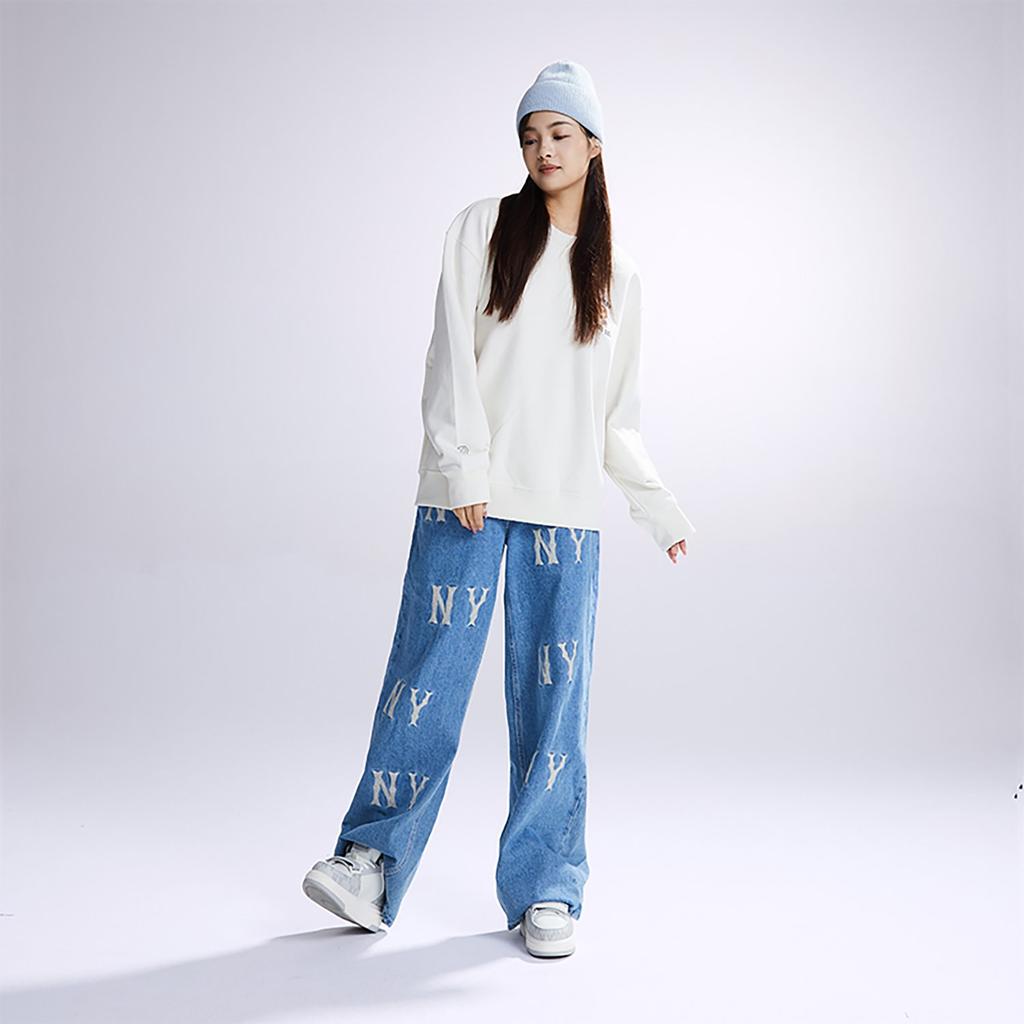MLB Sweatshirt Unisex Ivory White 3AMTE0134-43CRD