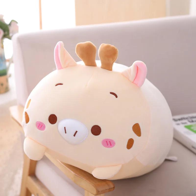 20cm Cartoon Pillows Cushion Soft Animals Plush Toy Kawaii Cartoon Animal Black Cat Elephant Stuffed Plush Toy Birthyday Gifts