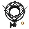 MENDUNER 45-50mm Microphone Shock Mount ABS Vibration-Resistant Holder 5/8 Inch To 3/8 Inch Conversion Nut Black Professional Recording