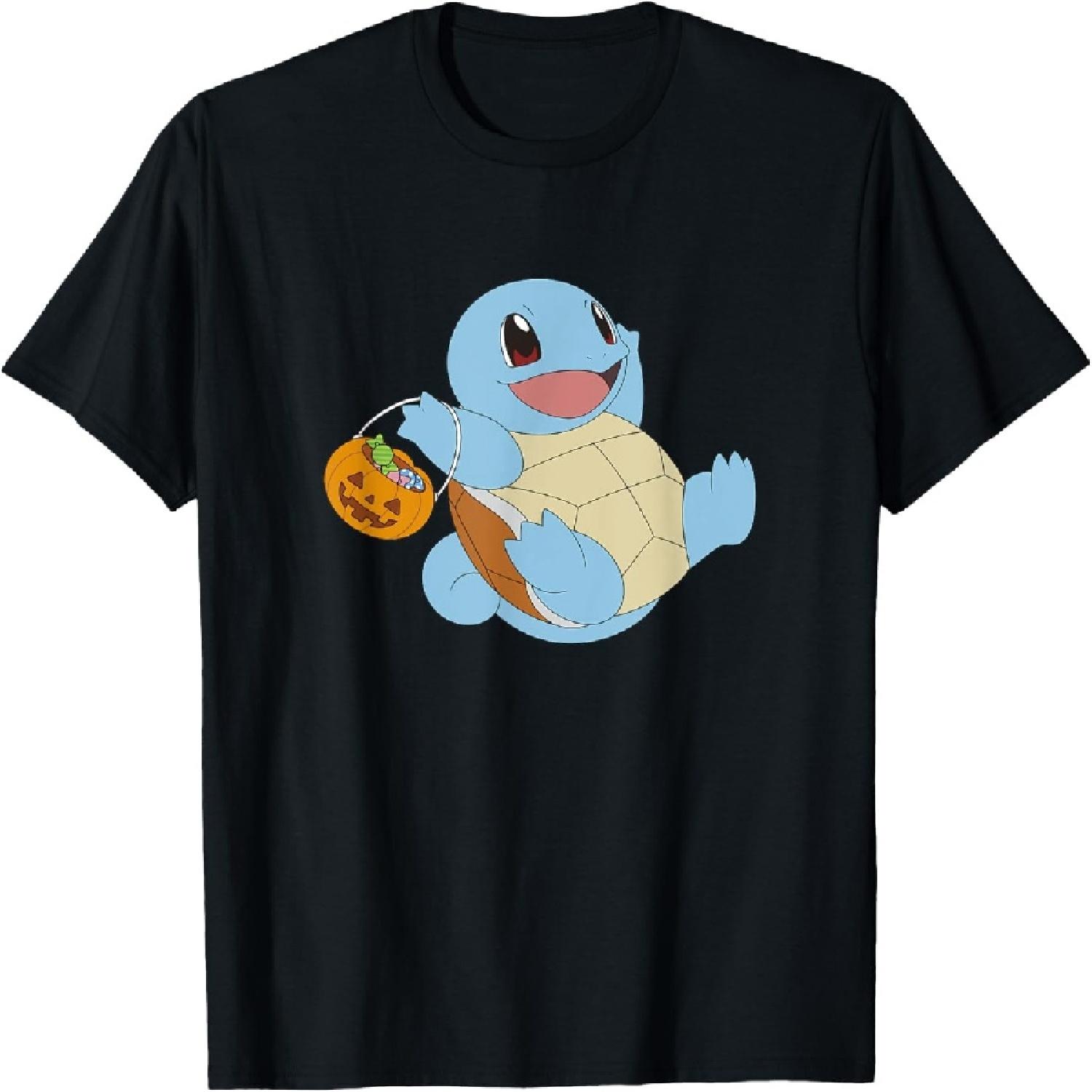 Pokémon Halloween Squirtle With His Trick Or Treat Basket T-Shirt S