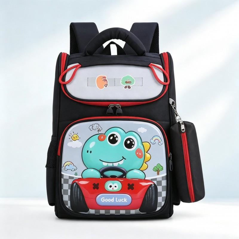 Kids 15 Inch Cartoon Backpack School Lightweight Waterproof Reflective Safety Design Oxford Fabric Adjustable Padded