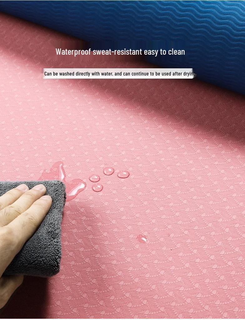 TPE Non-Slip Yoga Mat for Men & Women – Two-Color, Sweat-Absorbent Pilates & Fitness Floor Mat