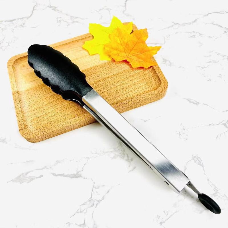 Oeny Stainless Steel Silicone Food Tongs