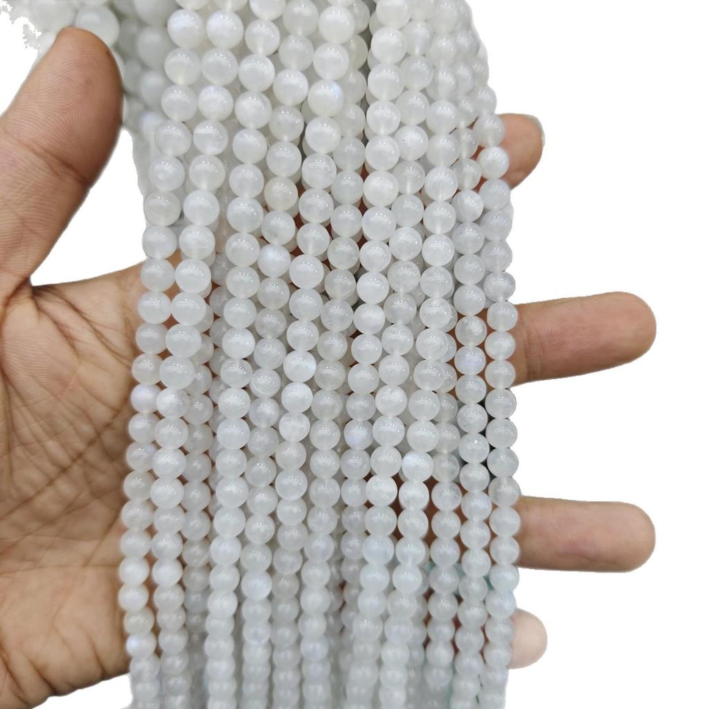 7A Grade Natural Blue Moonstone Round Beads for DIY Jewelry Accessories