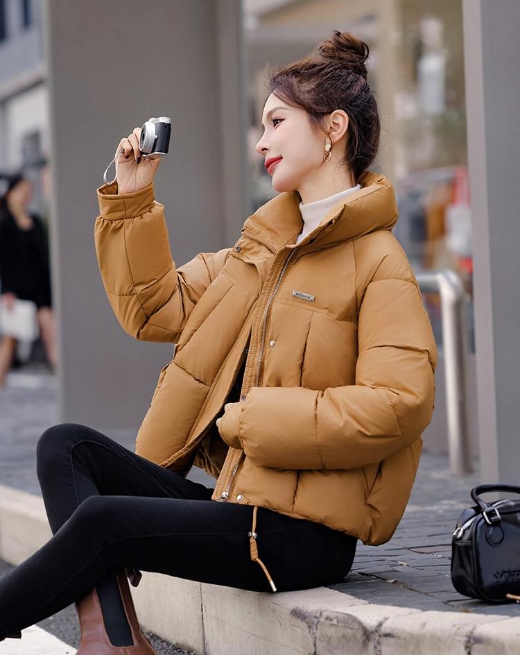 Women's Short Stand Collar Warm Windproof Winter Jacket