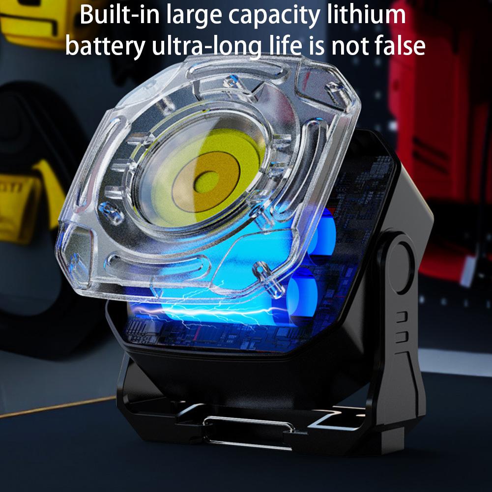 COB LED Outdoor Work Light USB Rechargeable Inspection Flashlight Power Display Auto Repair Working Light 5000mAh for Car Repair