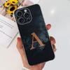 For iPhone 15 Pro Max Case iPhone 15 Plus 15 Pro Back Cover Transparent Soft TPU Letter A TO Z Capa For Apple iPhone15 15Pro Bag