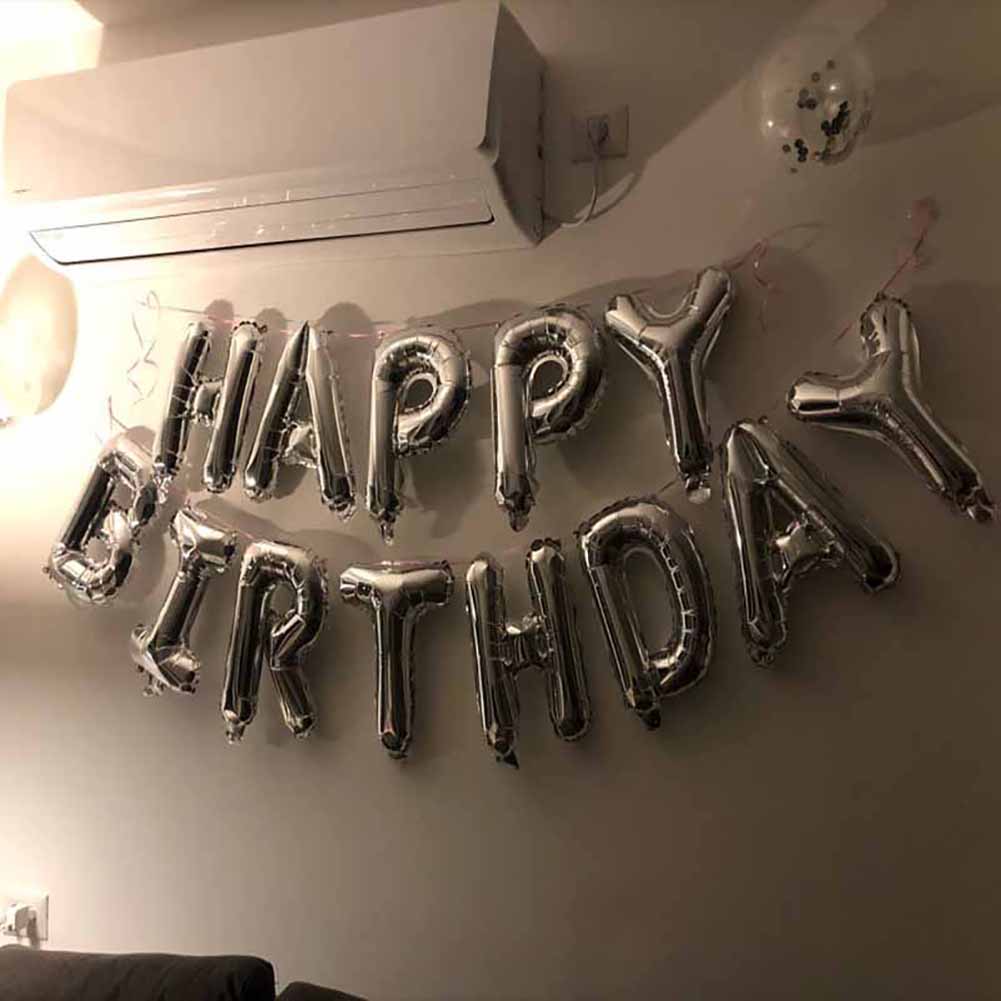 16 Inch Baby Happy Birthday Letters Ballons Aluminum Foil Air Balloon Party Decorations Kids Birthday Balloons